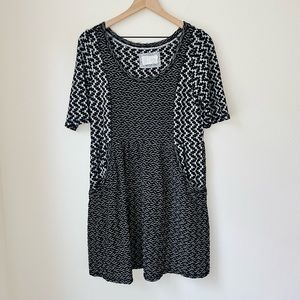 Anthropologie Saturday Sunday 3/4 Sleeve Printed Dress